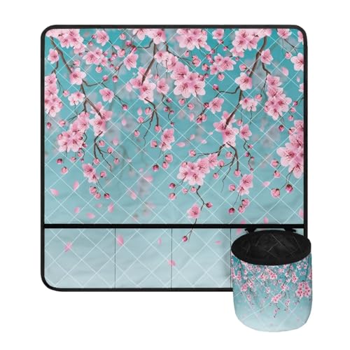 Kathyboom Peach Blossom Sewing Machine Mat with Pocket Durable Muffling Mats to Reduce Vibration Noise Movement Sewing Accessories Organizer Thanksgiving Decor