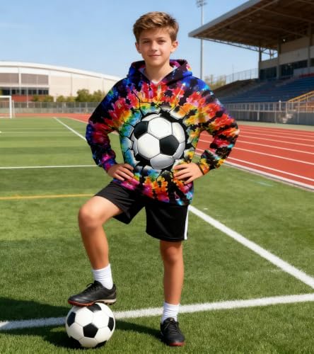 Image of Belovecol Boys Hoodies 3D Printed Hooded Sweatshirts with Pocket for 6-16Y