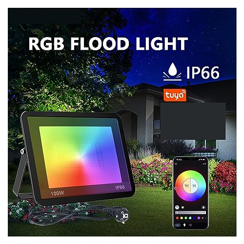Projecteur LED extérieur Tuya RGB 50W pour un éclairage connecté réglable