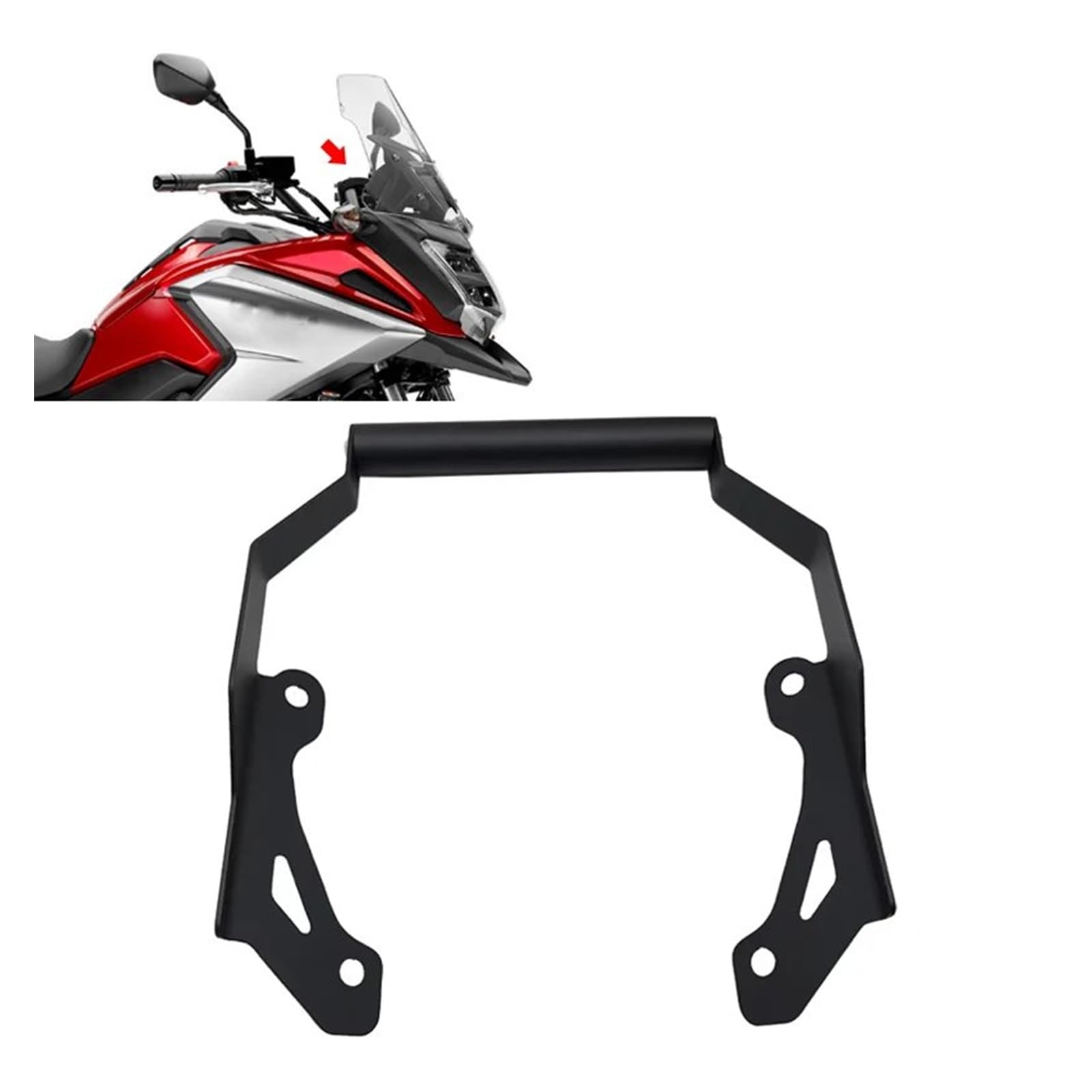 Motocicleta GPS Soporte para NC750X para NC 750X para NC 750 X 2021 2022 2023 2024 Soporte Navegación Teléfono GPS Motocicleta Teléfono con Barra Frontal Soporte Montaje GPS Navegación Soporte