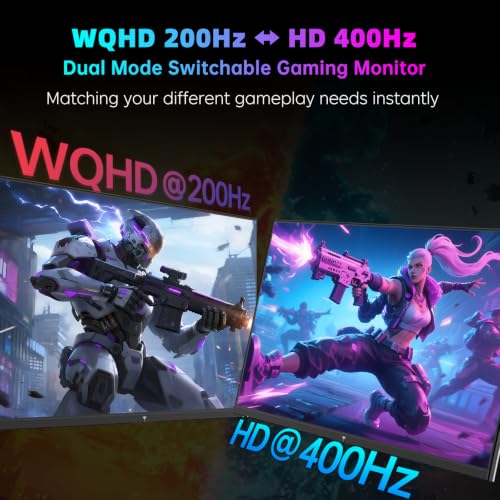 Image of KTC 27 Inch 1440p 200Hz Curved Gaming Monitor, WQHD 200Hz /HD 400Hz, H27S5
