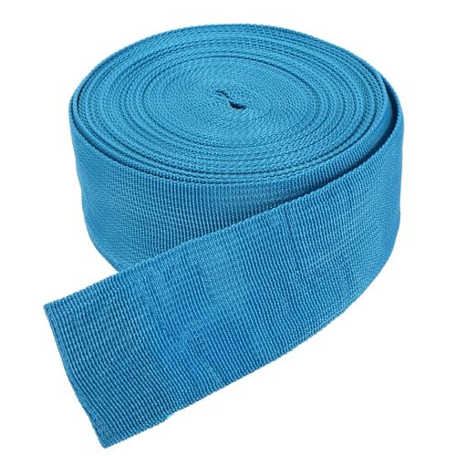 DMiotech 10 Yard x 2 Inch Width Nylon Webbing Strap Poly Flat Webbing Strapping for DIY Craft Backpack Strapping, Sewing, Outdoor Gear Repair, Lake Blue