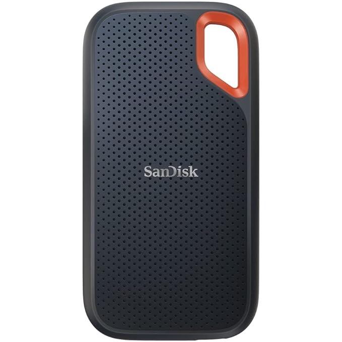 SanDisk 4TB Extreme Portable SSD 1050MB/s R, 1000MB/s W,Upto 2 Meter Drop Protection with IP55 Water/dust Resistance, HW Encryption, PC,MAC &amp; TypeC Smartphone Compatible, 5Y Warranty, External SSD