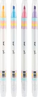 Kit Marca Texto Apagável Ponta Dupla 4 Cores - BRW