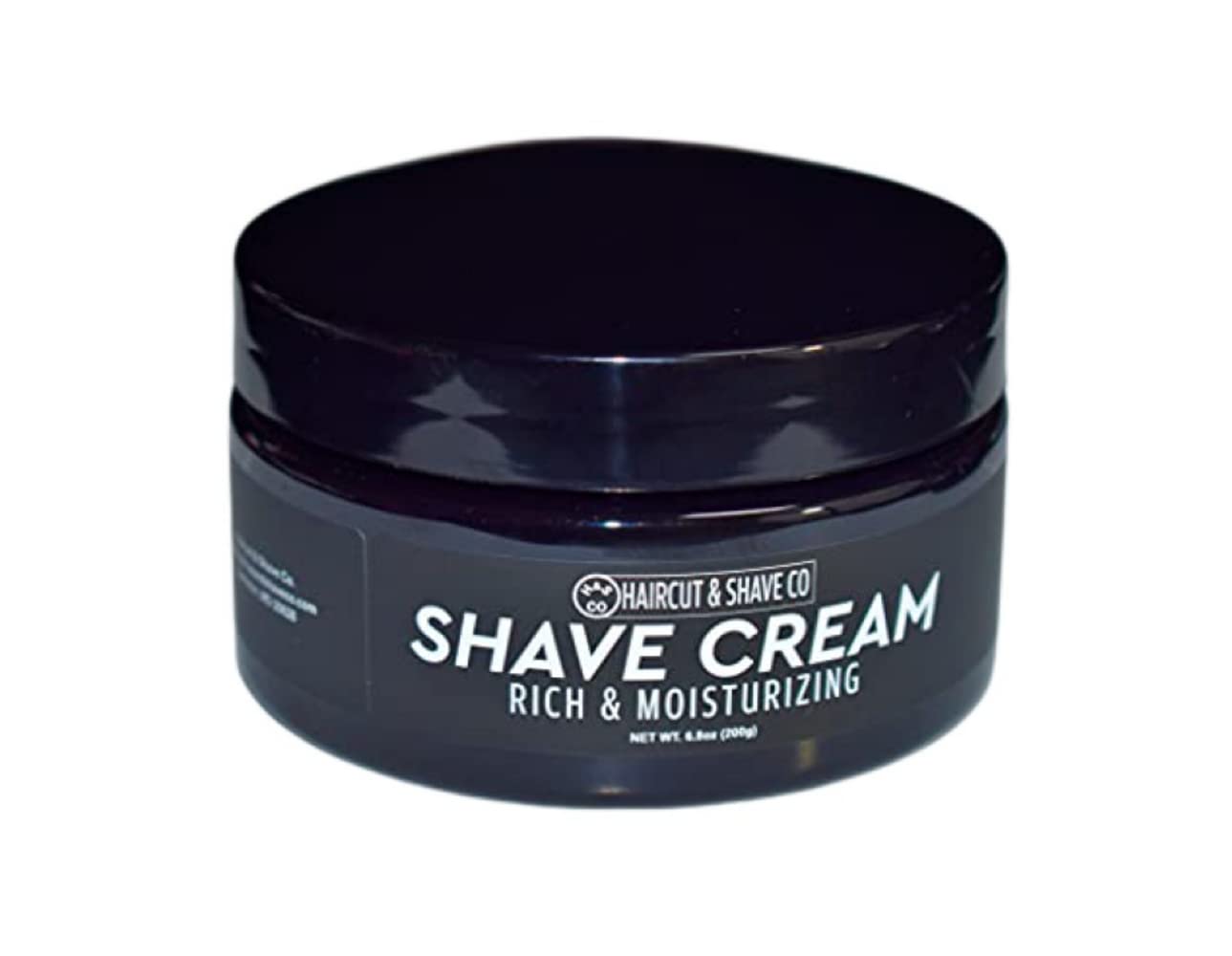 Haircut & Shave Co. Shave Cream Rich and Moisturizing 6.8 oz, Smoothens, Prevents