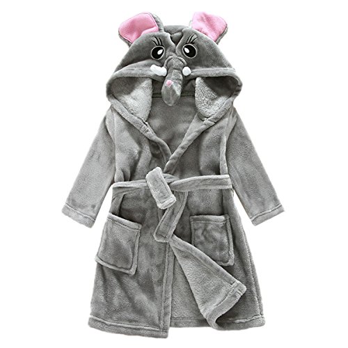 Toddler Baby Boys Girls Cartoon Bathrobe Flannel Robe Winter Night-Robe