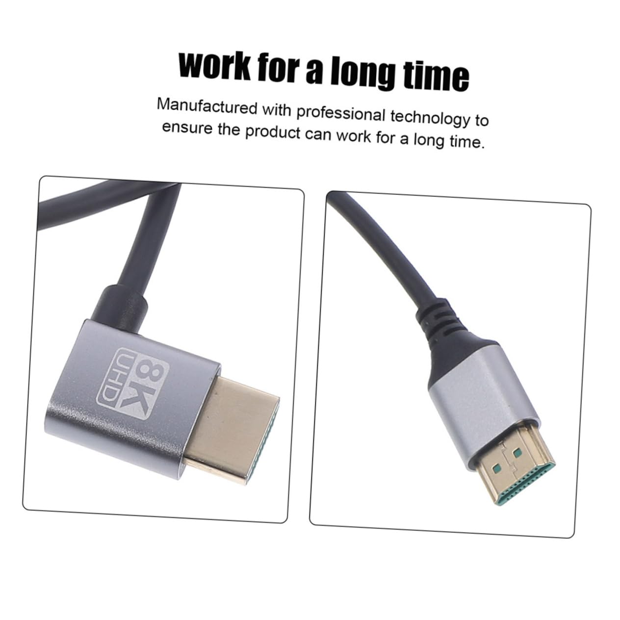 Abaodam Male to Male Video Cable Connector for Tv and Monitor Flexible Video Cord Angled Design for Home Theater and and Play Convenience