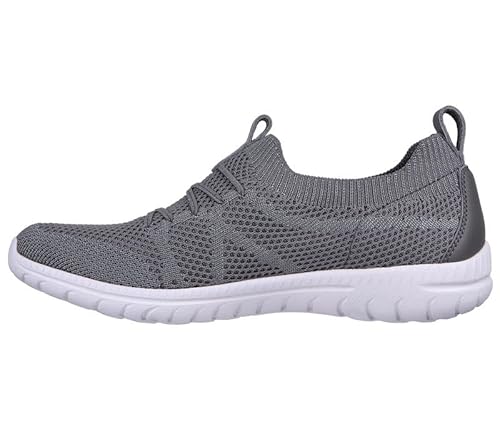 Skechers Skechers Arch Fit Flex Charcoal Slip On Low Top Breathable Stretchy Mesh Sneaker (CCL, 6)