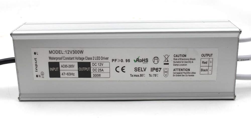 Prоmо Dіѕсоunt Uр Tо 70% оƒƒ 300W 12V Waterproof IP67 LED Power Supply Driver Transformer, LED Power Supply Adapter 100-240V AC to 12 Volt DC Output, for LED Light, Computer Project, Outdoor Light for Outdoor Use