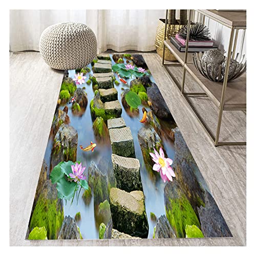Alfombras pasillo modernas 3D para decorar salas de estar y dormitorios amplios 2