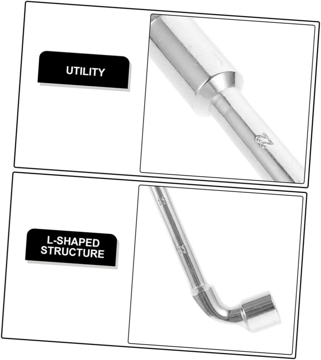 L-shaped Socket Wrench 21mm Angled Socket Tire Repair Tool Spare Tire Wrench for Automotive and Motorcycle Maintenance