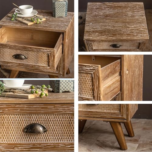 Table de chevet en bois pour ranger chambre ordonnée commode tiroir - 6