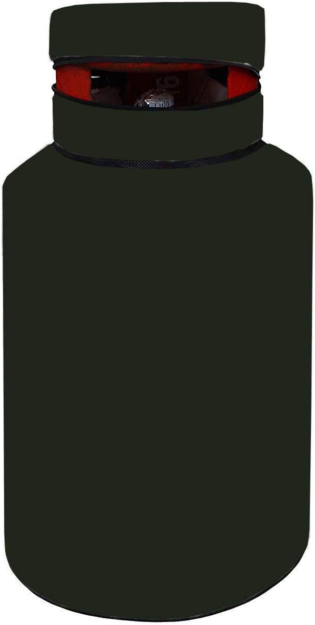 AUF Aavya Unique Fashion Waterproof and Dustproof Printed LPG Gas Cylinder Cover (Grey)