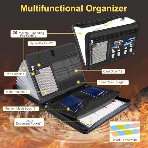 Organiseur de fichiers accordéon rigide pour documents - 4