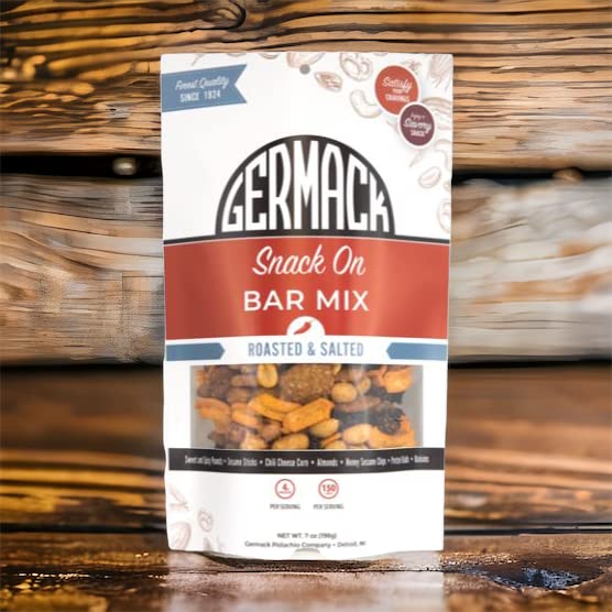 Miniatura 2 de Germack Pistachio Company Detroit, consigue tu merienda en la mezcla de bar dulce y picante para fiestas, bolsa de 7 onzas, juego de 2