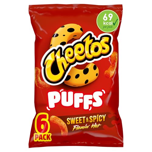 Cheetos Puffs Sweet and Spicy Flamin Hot Multipack Crisps 6x13g