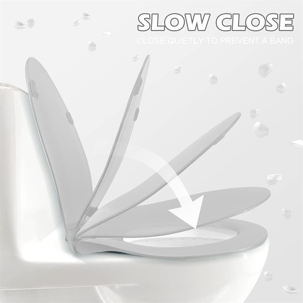 Universal Accessories Button Silver Toilet Cover is Slow Down