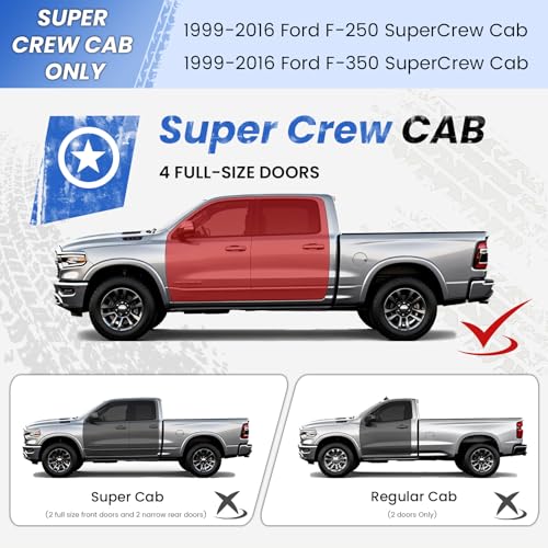 Estribos PZ 6" para Ford F-250 F-350 Super Duty Crew Cab miniatura 3