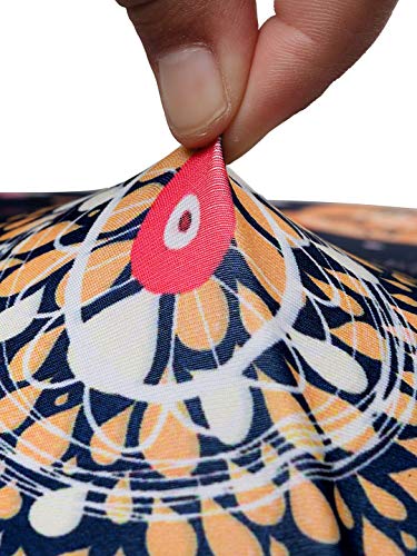 Image of Cortina Dining Chair Slipcovers | Anti Slip Chair Cover | Floral Print, Removable & Easy Wash | Universal Fit Soft Stretchy Polyester Spandex | Living Room, Kitchen, Hall | Pack of 4, Navy 2