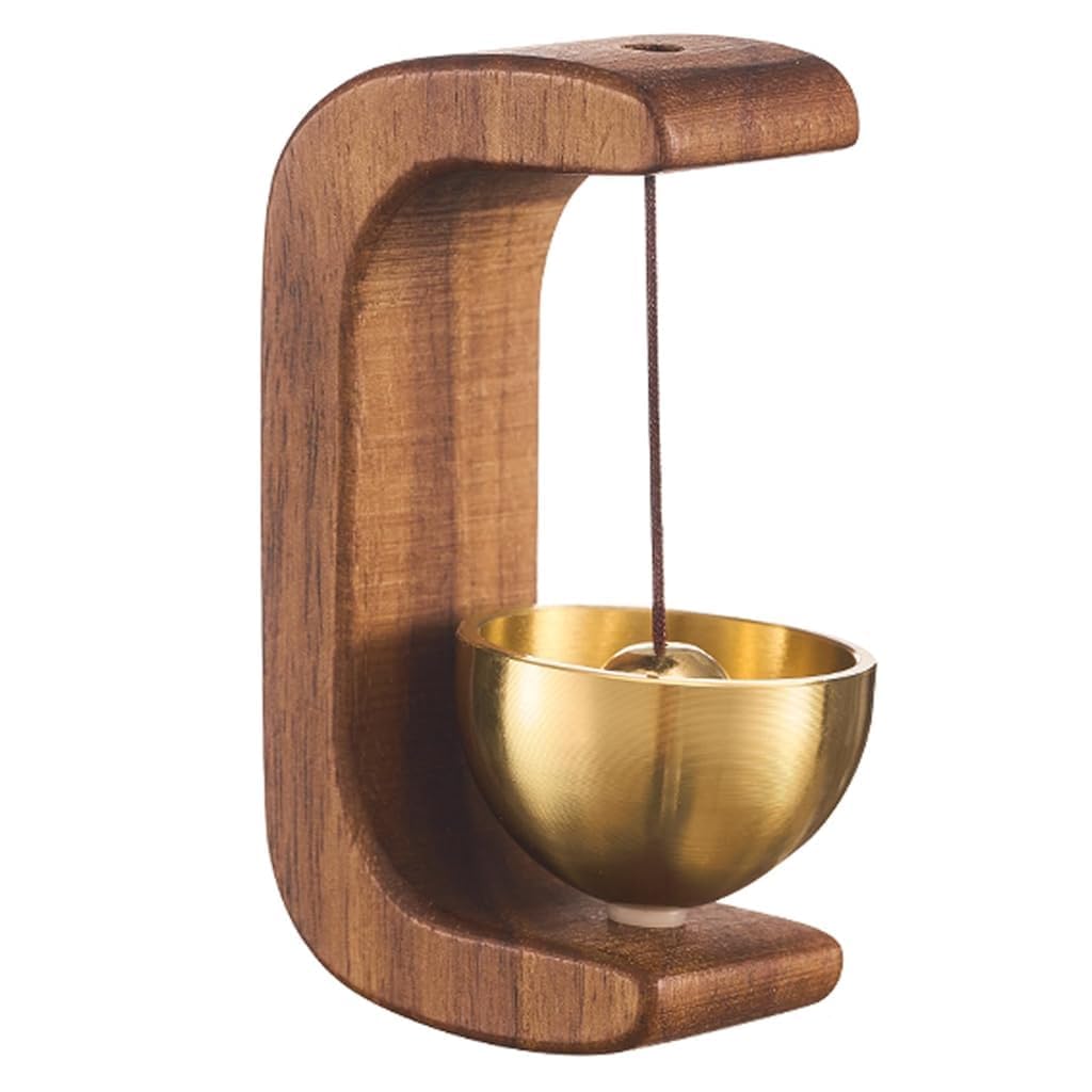Worldwide e-Mart Wooden Door Chime Beech Wooden Brass Bell Dopamine Door Bell for Home, Decorative Magnetic Doorbell Dopamine Doorbell, Shopkeepers Door Chime, 5x7.5cm-picture-16