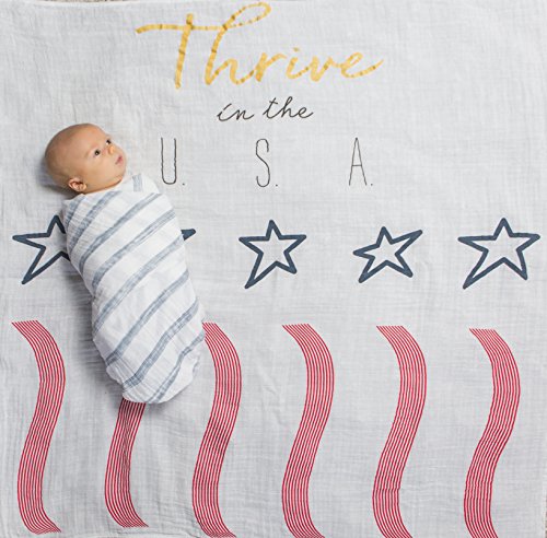 Couverture mousseline Amazing Baby Swaddle premium en coton pour nouveau-né