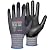 KAYGO MicroFoam Nitrile Coated Work Gloves, 3 Pairs KG19N Seamless Knit Nylon, Micro Dots for Enhanced Grip, Breathable and Durable, Ideal for Automotive, General Assembly, Painting, Gray, M