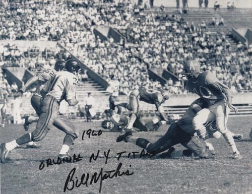 Bill Mathis New York Titans Afl 1960 Original Ny Titan Action Signed 8x10 - Autographed NFL Photos