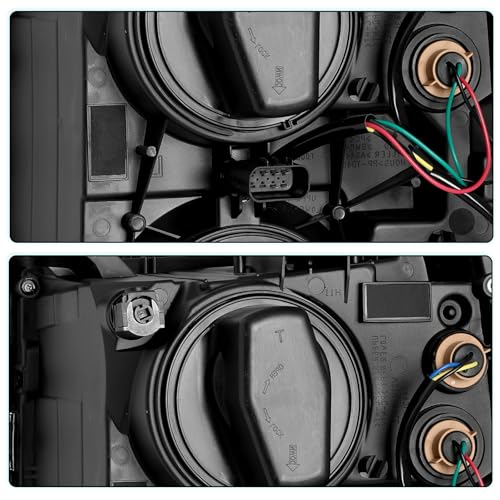 Image of TUSDAR Upgraded Lens Headlights Assembly Fit for 2014 2015 Chevy Silverado 1500 Pickup Truck OE Style Halogen Headlamps Replacement Chrome Housing /Driver & Passenger Side w /Bulbs