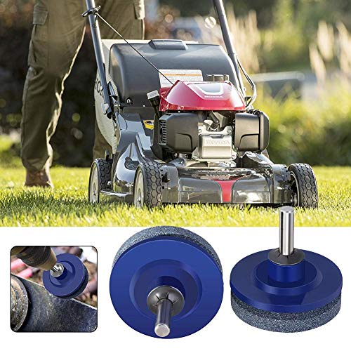 fervory Lawn Mower Sharpener Lawn Mower Blade & Garden Tool Sharpener Rotary File Drill Attachment Fits Most Power Drills With Chuck