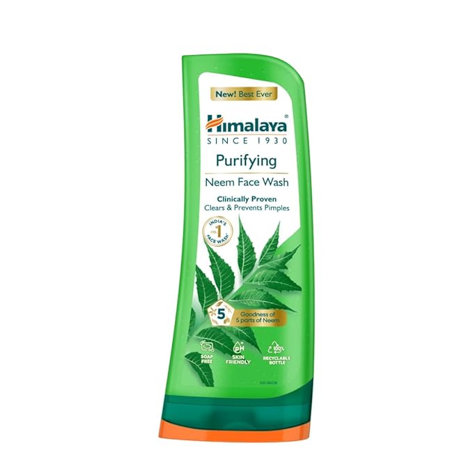 Himalaya Herbals Purifying Neem Face Wash, 200ml (Pack of 2)