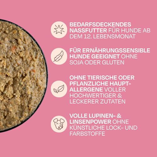 VEGDOG Sensitive, hypoallergenes Nassfutter für Adulte Hunde, 6x400g
