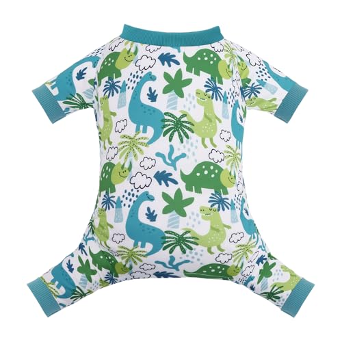 Image of CuteBone Small Dog Pajamas Shirt Stretchy Summer Puppy Pjs Soft Cat Onesies Pet Clothes for Daily Wear DA27L