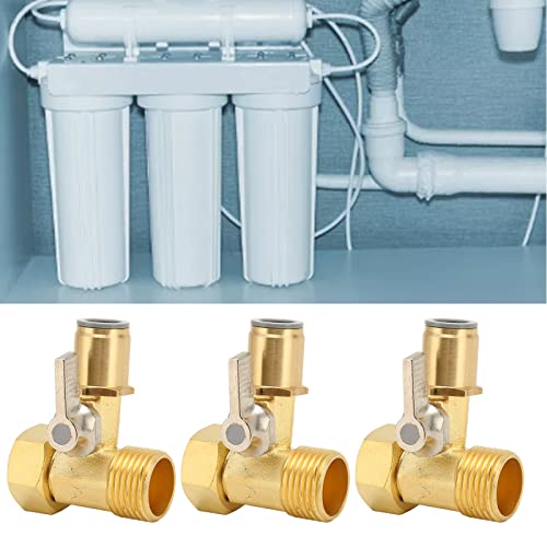 Adaptador de válvula de 3 vias, acessórios para tubos de latão 3 peças conector dcc metal durável pa
