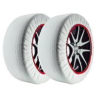 START Set 2 Calze da Neve Bianche | Omologate EN 16662-1 | in Tessuto | Adatte per Auto