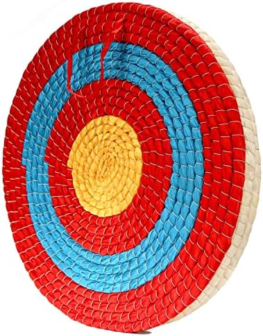 DOSTYLE Archery Targets Traditional Solid Straw Round Archery Target Shooting Bow Coloured Rope Target Face Three Layer for Shooting Practice DOSTYLE Archery Targets Traditional Solid Straw Round Archery Target Shooting Bow Coloured Rope Target Face Three Layer for Shooting Practice
