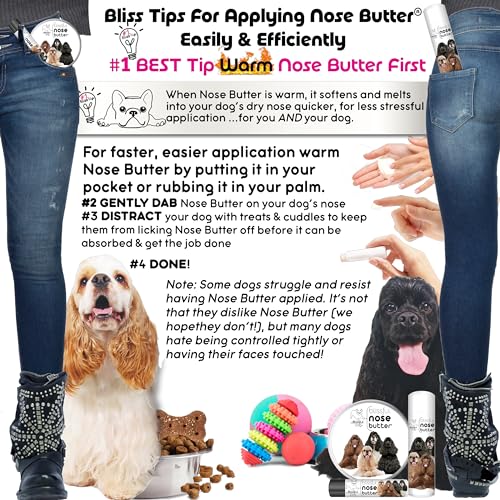 Image of The Blissful Dog Cocker Spaniel Nose Butter, Versatile Dog Nose Balm for Dry Nose, Handcrafted Nose Moisturizer, Easy-to-Apply Dog Essentials, Unscented, 4 oz.