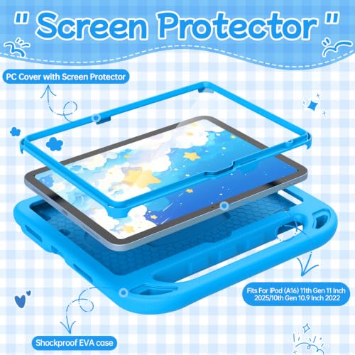 BMOUO Kids Case for iPad 11th Generation (A16) 11” 2025/iPad 10th Gen photo 3