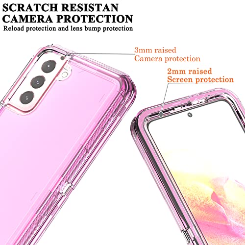 Coque Galaxy S21 antichoc rose évite la casse avec sa triple couche