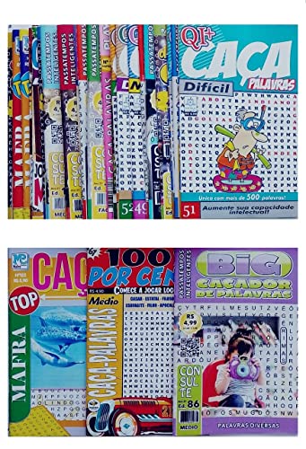 Kit Caça Palavras 25 (Unidades) - Capa, Autor e Editor Diversos - Sem Repetições - Diversos