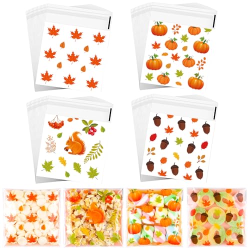 ZYLOP 100 Pcs Fall Cookie Bags - 4' x...