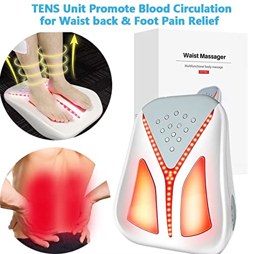 Full Back Massager With Heat(Fsa/Hsa) ,Waist Massager Electric Muscle Stimulator For Back Pain Relief,Qualified Back Massager With Tens/Ems,Intelligent Waist Massager With 5 Modes And 50 Intensities #TOP2