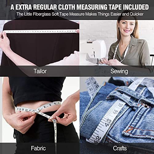 Automatic Telescopic Tape Measure, Body Measure Tape 60 inch (150cm), Self-Tightening Retractable Measuring Tape for Body Accurate Way to Track Weight Loss Muscle Gain by One Hand, 3 Piece