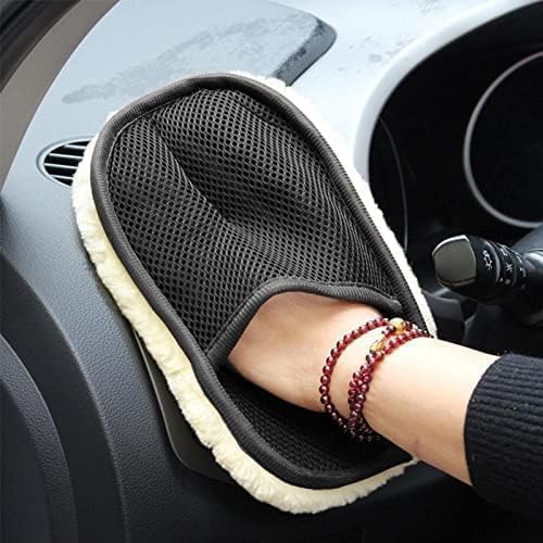SHRI MODESHWARI ENTERPRISE Premium Car Washer Wool Glove & Cleaning Brush Set | 2-in-1 Car Care Tool for Wax Polishing, Motorcycle, & Vehicle Cleaning | Ultra-Soft Sponge & Scratch-Free Design-image-9