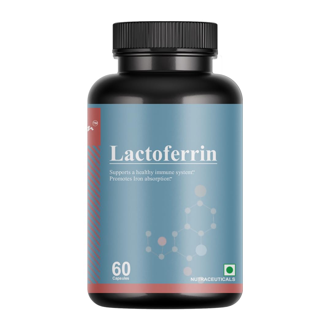 Lactoferrin 60 Veg Capsules | Immune Support, Iron Absorption, Gut Health & General Wellness | Natural Protein Supplement for Men & Women