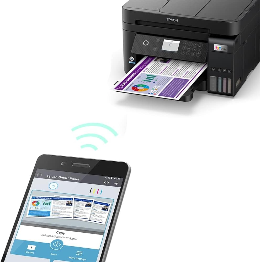 EPSON Multifuncional EcoTank L6270 - Tanque de Tinta Colorida, Wi-Fi Direct, Ethernet, Frente e Verso Automático, ADF, Bivolt, Preto EPSON Multifuncional EcoTank L6270 - Tanque de Tinta Colorida, Wi-Fi Direct, Ethernet, Frente e Verso Automático, ADF, Bivolt, Preto