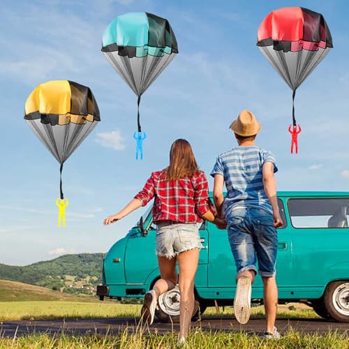 LTHERMELK Outdoor Spielzeug für Kinder - 6 Stück Fallschirmspringer Spielzeug Set für spannende Kindergeburtstag Spiele - Perfekte Mitbringsel für kleine Entdecker