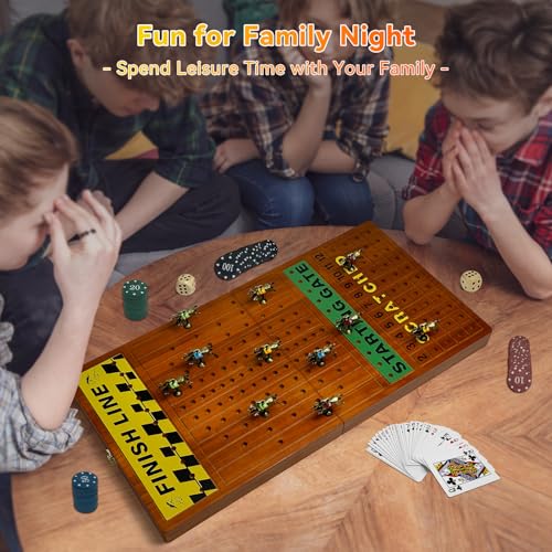 Juego de mesa caballo 23 pulg. madera plegable lujo miniatura 5