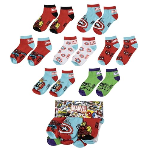 Pack calcetines tobilleros Marvel para uso diario y deporte – Pack calcetines tobilleros suaves y transpirables para zapatillas y calzado casual