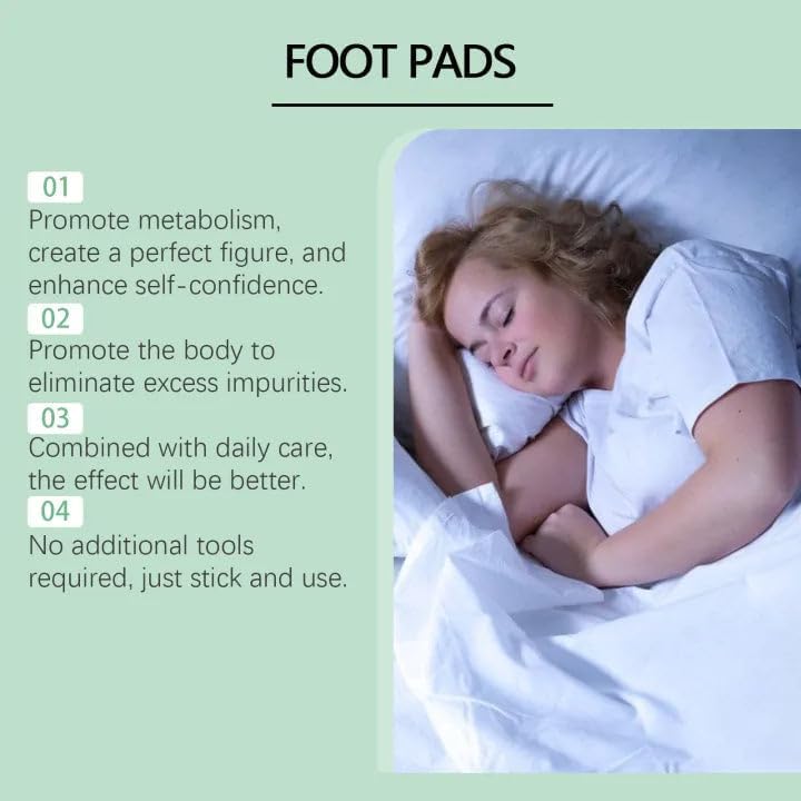 Image of (Pack of 2) Herbal And Gentle Ingredient Foot Pads (20 pieces), Natural Ingredients for Sleep Aid, Pain Relief, Toxin Removal with Bamboo Vinegar Detoxification