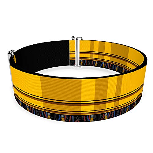 Star Wars Belt, Cinch Belt Star Wars C3PO Wires Bounding Yellows Black Multi Color, 3.0 Inch Wide, Adjustable2